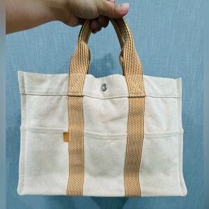 Hermes Hairline Canvas Tote bag